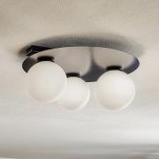 Taklampe Firn, rund, 3 lyskilder, svart