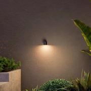 Calex utendørs vegglampe GU10, downlight, høyde 8 cm, svart