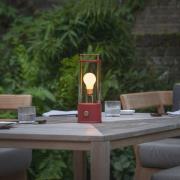 Tala bordlampe Muse Portable, rød, aluminium, E27 LED