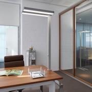 LED-bordlampe MAULjuvis, sølv, 120 cm dimbar klemmesokkel