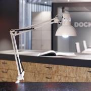 MAULstudy klemmelampe, hvit, høyde 44 cm, metall