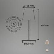 LED-bordlampe 7508011, beige, 2700 K IP44 berøringsdimmer