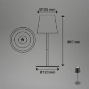 LED-bordlampe 7508015, antrasitt 2 700 K IP44 Touchdim