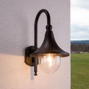Lindby utendørs vegglampe Daphne, svart, metall, E27