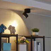 Lindby downlight Thorid, 19 cm, sett med 2 stk, svart, G9