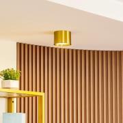 Lindby LED-spotlight Nivoria, Ø 12 cm, gullfarget, metall