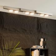 Lucande Kellino taklampe, 6 lyskilder, nikkel