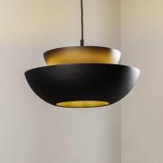 Lucande hengelampe Kellina, Ø 48 cm, svart, metall