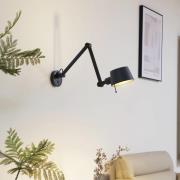 Lucande vegglampe Silka, svart, metall, 9,5 cm høy