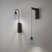 Bover Drip A/02 LED-vegglampe, svart/blå