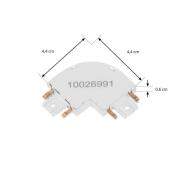 Lindby L-kobling Lumaro, hvit, 90°, avrundet, sett med 2 stk