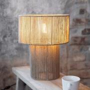 Bordlampe Soga, natur, jute, høyde 40 cm