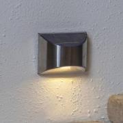 LED-solcellevegglampe Wally, sølv, sett med 2