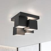 JUST LIGHT. Taklampe Tetris, jern, 3000 K, svart