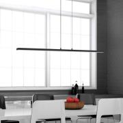 LED-hengelampe Bande, 150 cm opp/ned, svart, CCT, dimmer