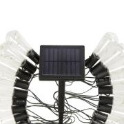 LED-solcellelyslenke DecoBulb, 20-flg., gjennomsiktig, IP44