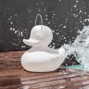 LED-designlampe DUCK-DUCK S for utendørs bruk i hvitt