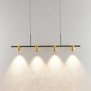 Molto Luce hengelampe Nuun PD, svart/gull, aluminium, 4 lyskilder.