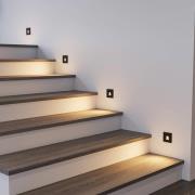 Molto Luce LED innbyggingslampe Wall 68R SQ, svart, aluminium, CCT