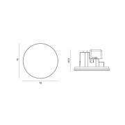 LED innbyggingslampe Wall 68R Glass RD, hvit, aluminium, CCT