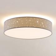 Lindby Ellamina LED-taklampe, 60 cm, lysegrå