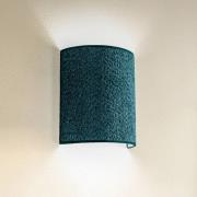 Vegglampe Boucle av stoff, mørkegrønn