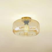 Lindby taklampe Hildur, Ø 28,5 cm, ravfarget, glass