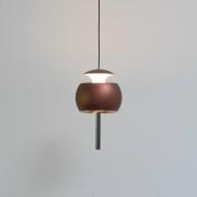 LOOM DESIGN LED-hengelampe Parachute, brun, Ø 9,6 cm, aluminium