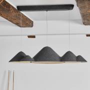 LOOM DESIGN LED-hengelampe Panorama svart/grå filt 106 cm