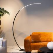 Curve LED-buelampe, svart, marmor, 192 cm, dimbar