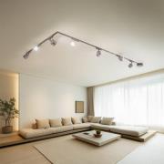 Skinnesystem 48V Lumaro Spots 7 lyskilder svart Ø8cm dimbar