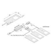 LED-benkbelysning Eco-Pad F 3 stk 4 000 K svart