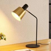 Lindby Vlada bordlampe for lesing, messing, svart