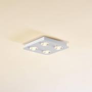 Lindby LED-taklampe, 25 x 25 cm, matt hvit