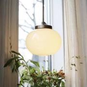 PR Home Hengelampe Elsy, messingfarget, glass krem, stikkontakt