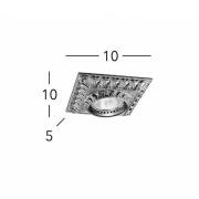 Kolarz downlight Milady, kromfarget, lengde 10 cm