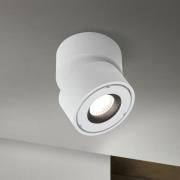 Harvey utendørs spot med LED, hvit, Ø 10 cm, støpt aluminium