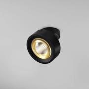 EGG LED-spot Clippo Optic, svart/gull, Ø 12 cm, DTW