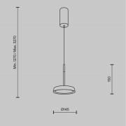 Maytoni LED-hengelampe El, Ø 15,3 cm, hvit, aluminium