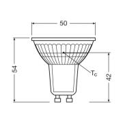 OSRAM LED-pære PAR16 reflektor GU10 3,3W 100° 4 000K