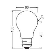 OSRAM LED-pære E27 7,2W matt 4,000K 1521lm 2stk