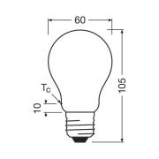 OSRAM LED-pære E27 7,2W matt 2,700K 1521lm 2stk