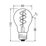 OSRAM LED Vintage E27 8W 2200K Spiral Filament klar dimbar