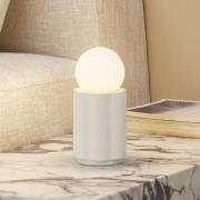 Lindby bordlampe Nielson, beige, skjerm høyde 8,5 cm, gips