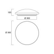 Sylvania Start Surface LED-taklampe, Ø 36 cm