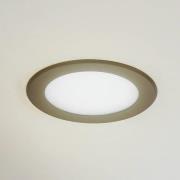 Prios LED innfelt spot Rida, svart, 11,5 cm, 9 W, CCT