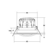 BRUMBERG BB23 LED spot IP65 RC-dim. koblingsboks nikkel matt