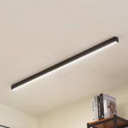 Lucande LED-taklampe Teniona, 132 cm, svart, aluminium