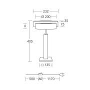 HerzBlut LED-bordlampe Talon, tre, dimbar