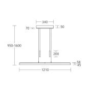 HerzBlut LED-hengelampe Leonora, 121 cm, tre, dimbar